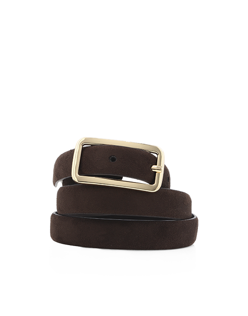 ADA BELT - DARK CACAO SUEDE-GOLD-BELTS-Billini-Billini