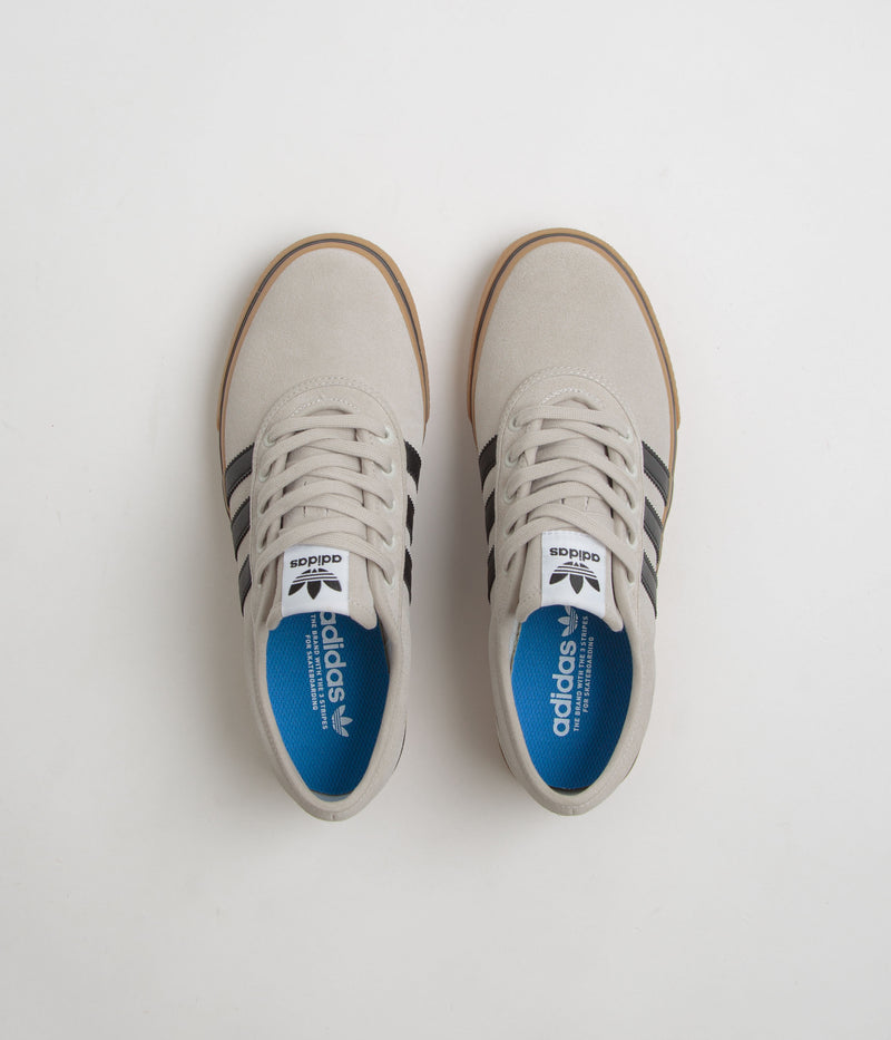 Adidas Adi Ease Shoes in Crystal White and Core Black / Gum4