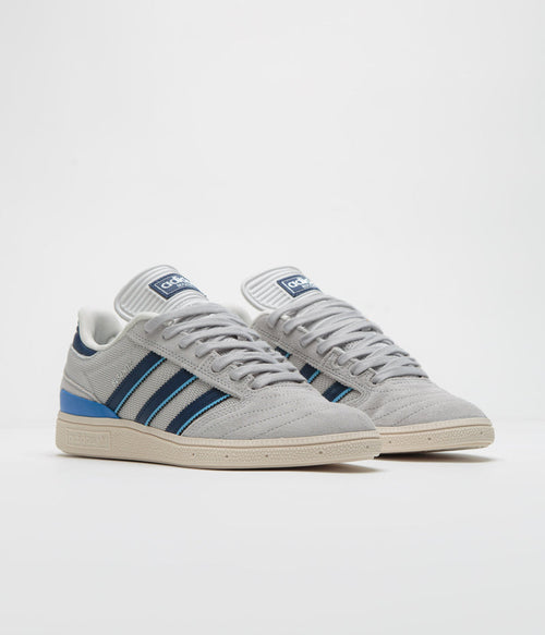 Adidas Busenitz Shoes in Grey Two and Dark Blue / Chalk White