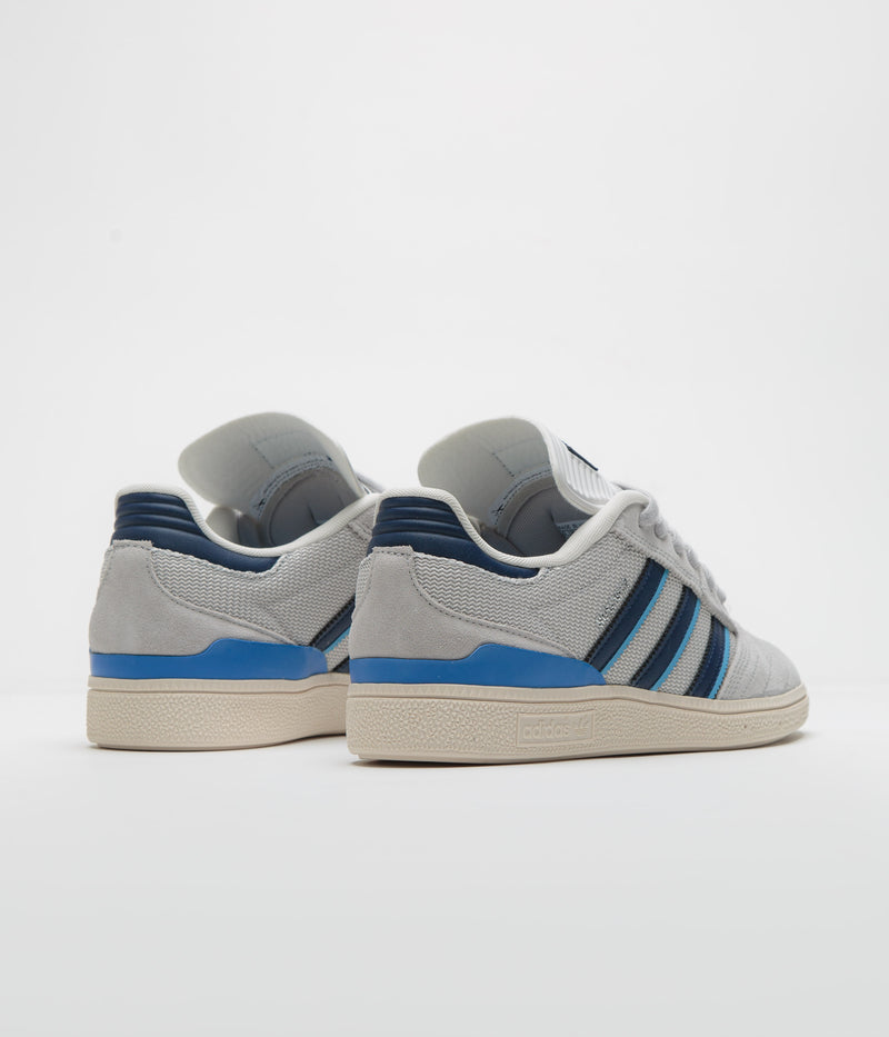 Adidas Busenitz Shoes in Grey Two and Dark Blue / Chalk White