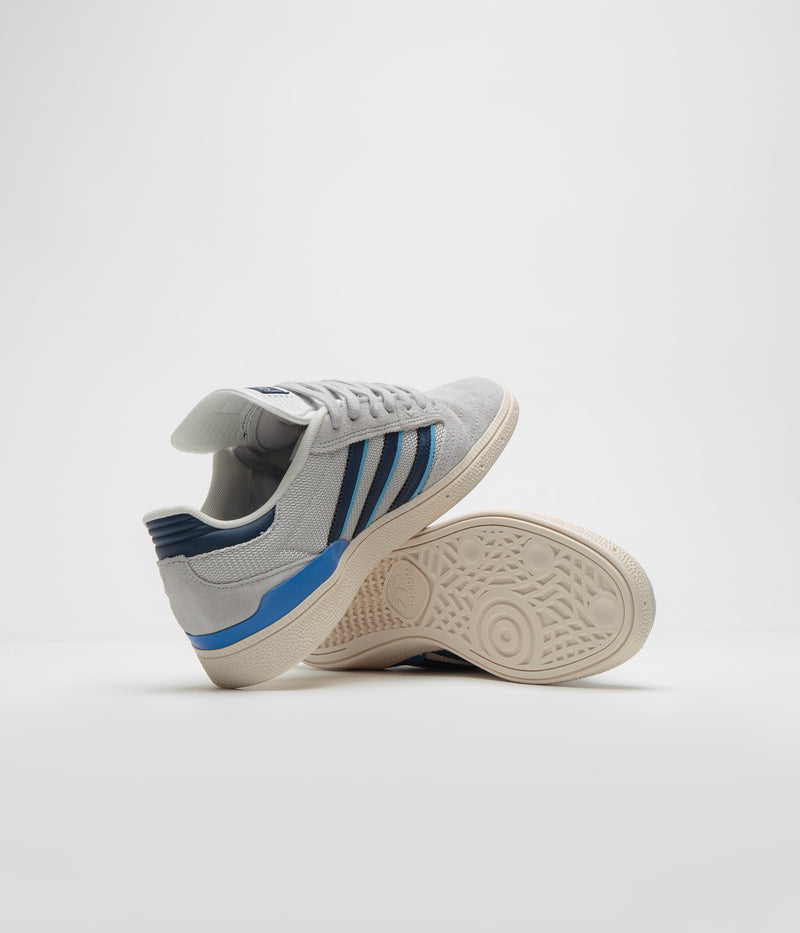 Adidas Busenitz Shoes in Grey Two and Dark Blue / Chalk White