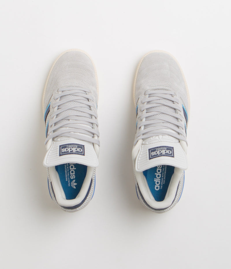 Adidas Busenitz Shoes in Grey Two and Dark Blue / Chalk White