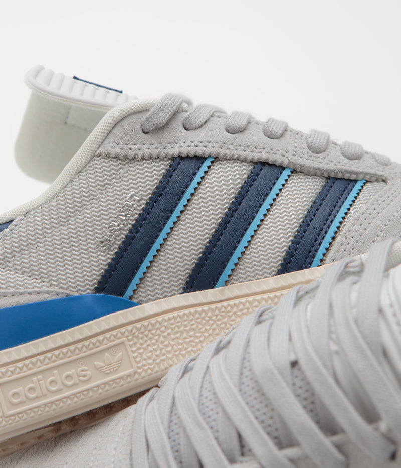 Adidas Busenitz Shoes in Grey Two and Dark Blue / Chalk White