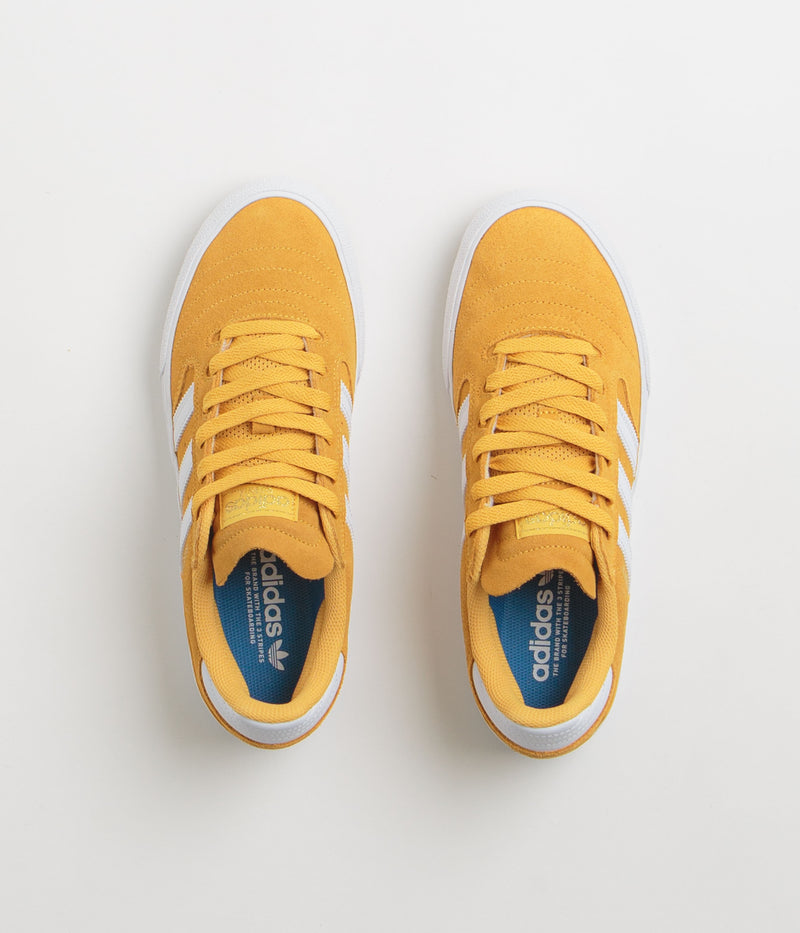 Adidas Busenitz Vulc II Shoes in Preloved Yellow and FTWR White / Gold Metallic
