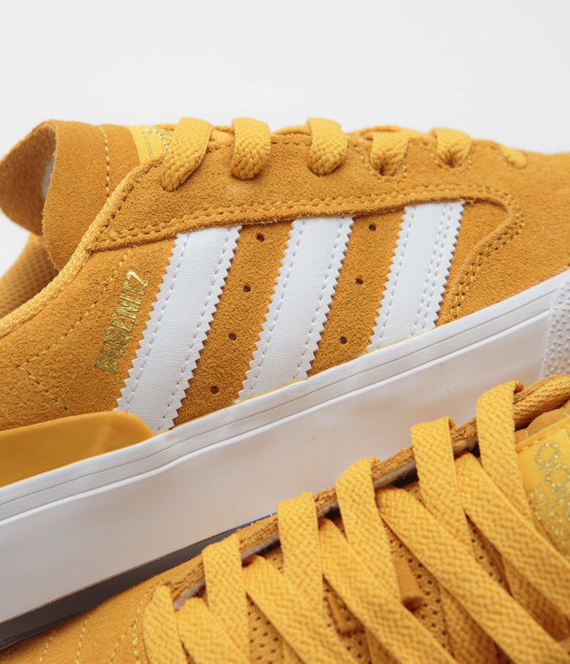 Adidas Busenitz Vulc II Shoes in Preloved Yellow and FTWR White / Gold Metallic