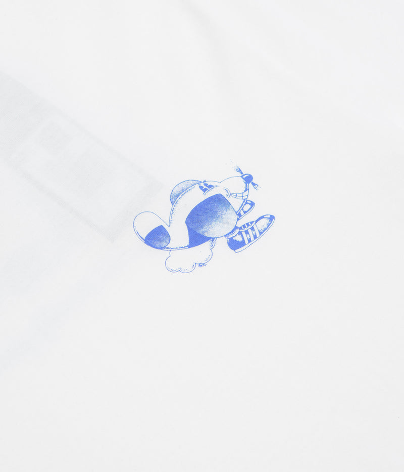 Adidas Dog Plane T-Shirt in White and Lucid Blue