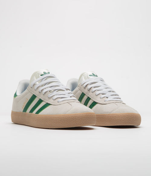 Adidas Gazelle Shoes in Crystal White and Crystal White / Gum4