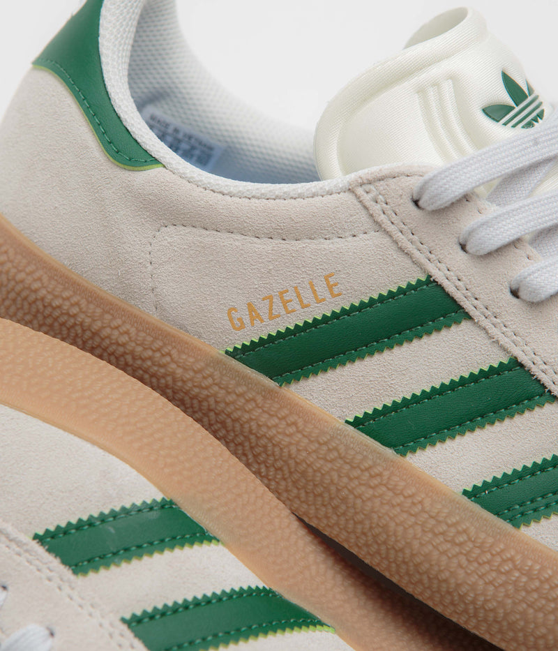 Adidas Gazelle Shoes in Crystal White and Crystal White / Gum4