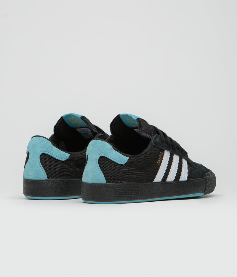 Adidas Nora Shoes in Core Black and FTWR White / Gold Metallic / Blue