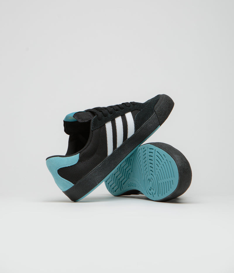 Adidas Nora Shoes in Core Black and FTWR White / Gold Metallic / Blue