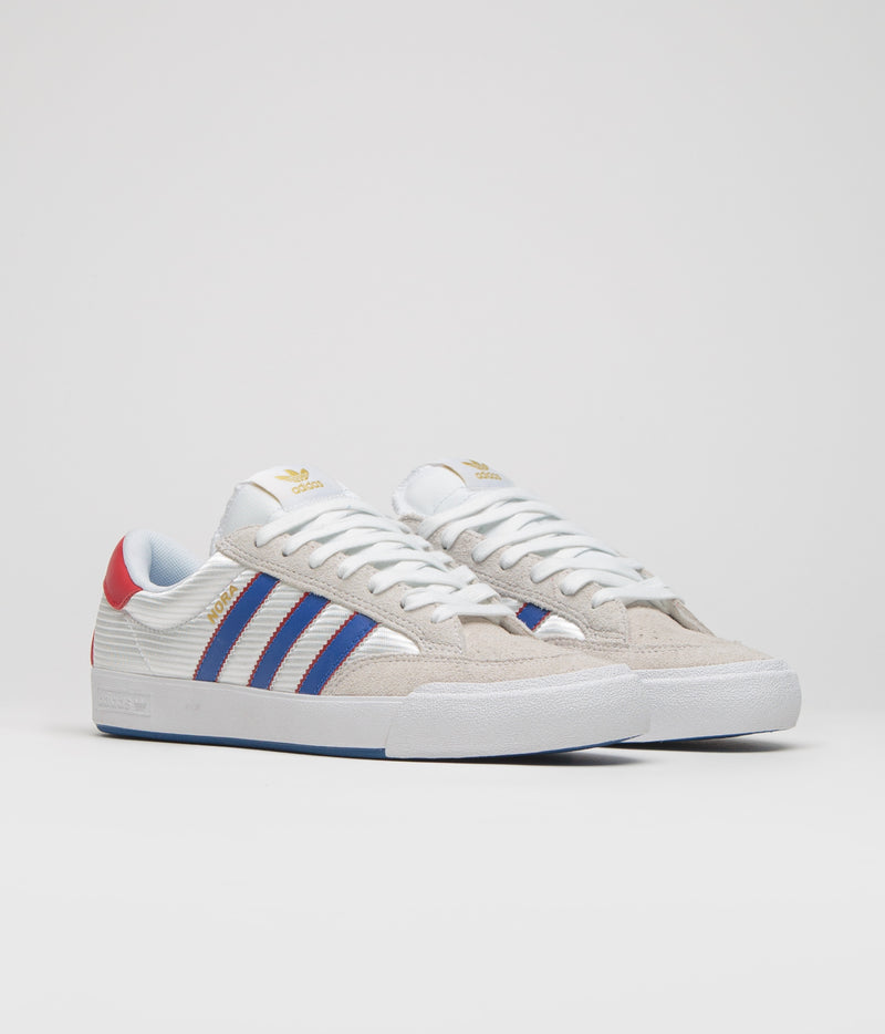 Adidas Nora Shoes in FTWR White and Team Royal Blue / Better Scarlet