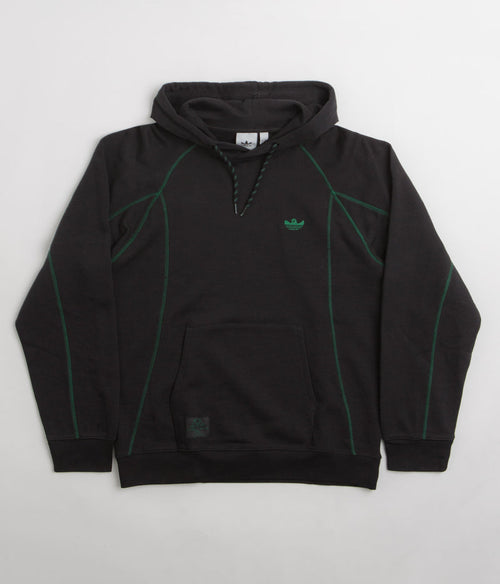Adidas Shmoofoil Featherweight Hoodie in Black and Dark Green