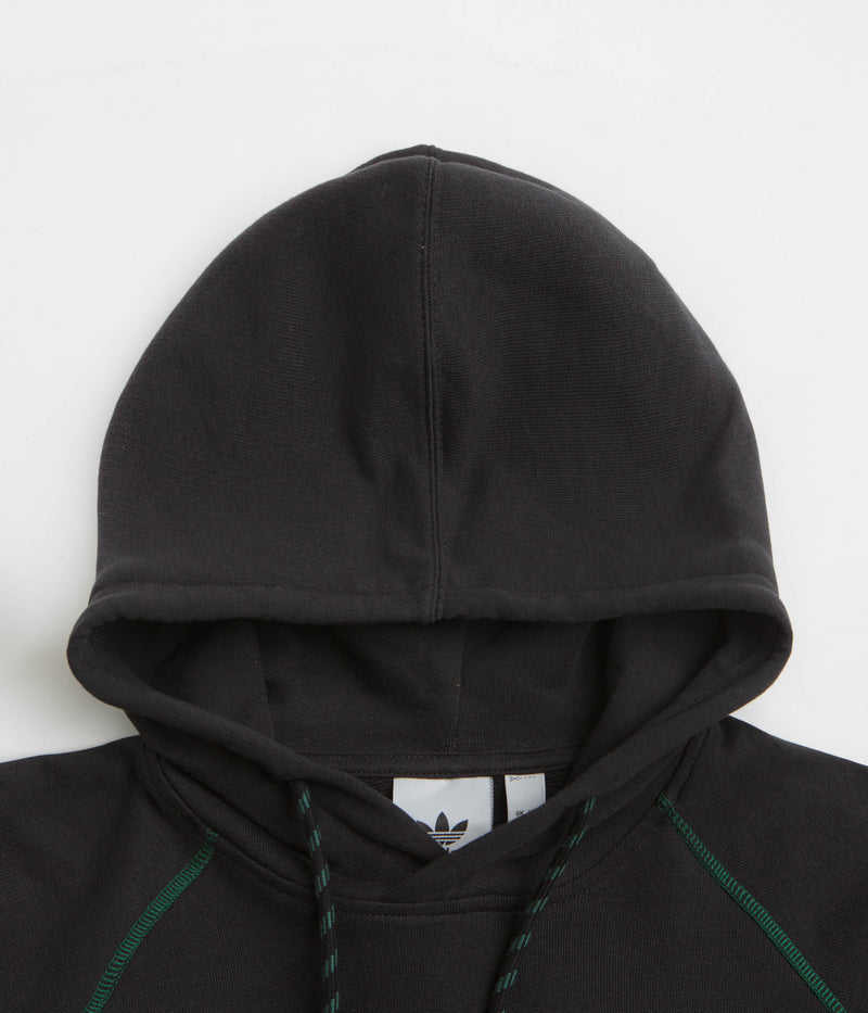 Adidas Shmoofoil Featherweight Hoodie in Black and Dark Green