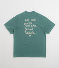 Adidas Shmoofoil Stairs T-Shirt in Preloved Teal and Alumina