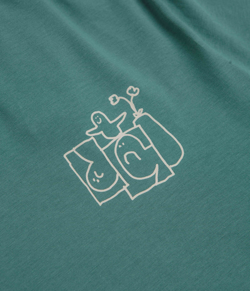 Adidas Shmoofoil Stairs T-Shirt in Preloved Teal and Alumina