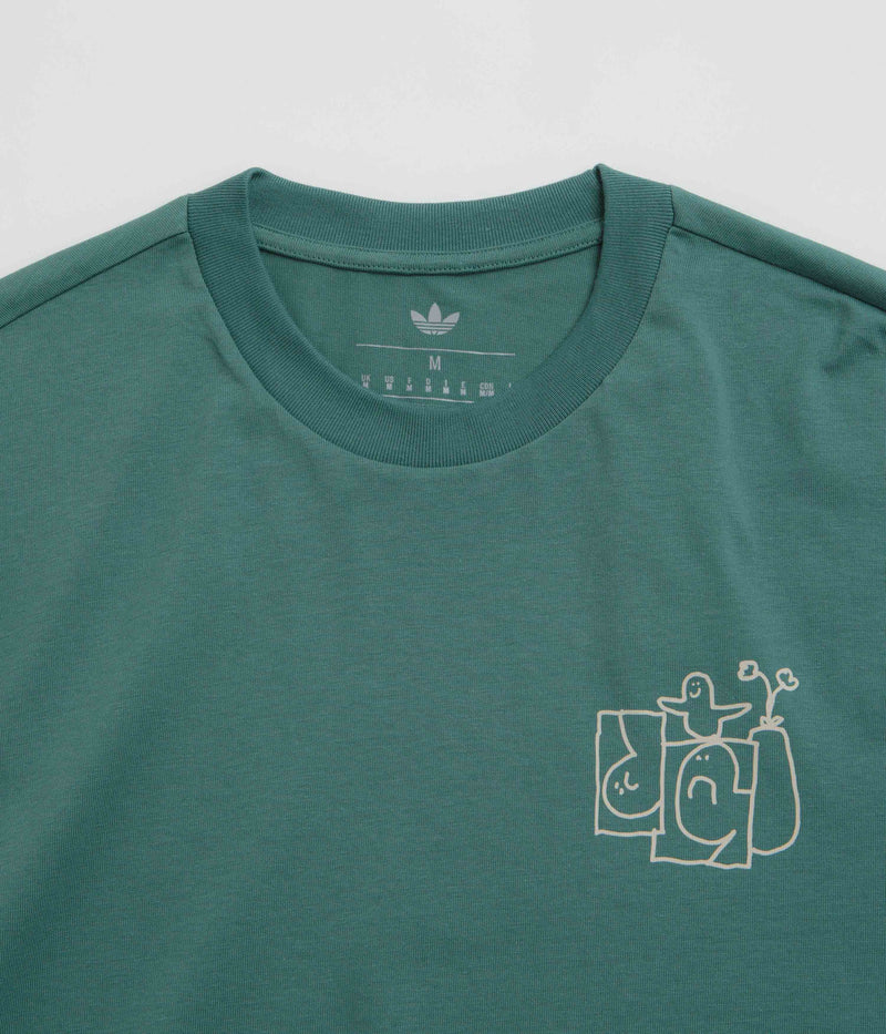 Adidas Shmoofoil Stairs T-Shirt in Preloved Teal and Alumina