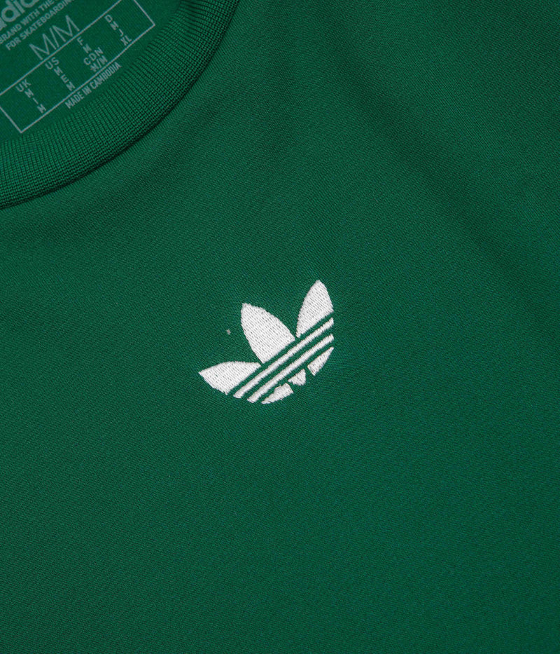 Adidas Skateboarding Teamgeist Jersey in Dark Green and White