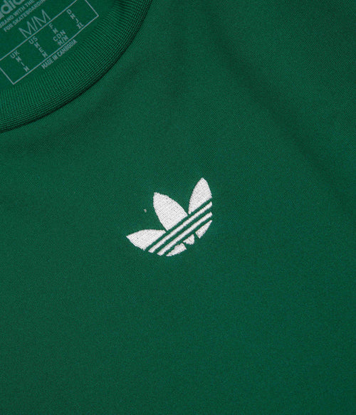 Adidas Skateboarding Teamgeist Jersey in Dark Green and White