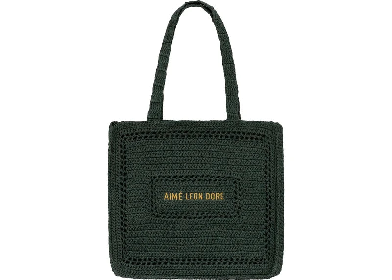 Aime Leon Dore Crochet Tote Green