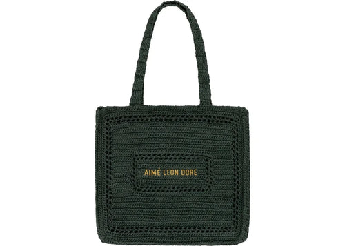 Aime Leon Dore Crochet Tote Green