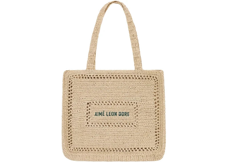 Aime Leon Dore Crochet Tote Tan