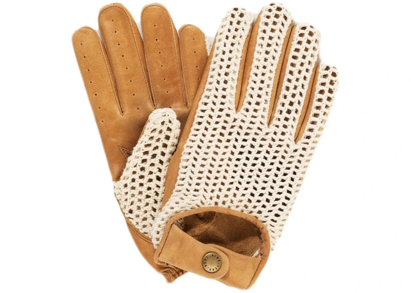 Aime Leon Dore x Porsche 911SC Leather Driving Gloves Off White