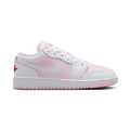 Air Jordan 1 Low 'Pink Low Fire Red White' Big Kids' Shoes