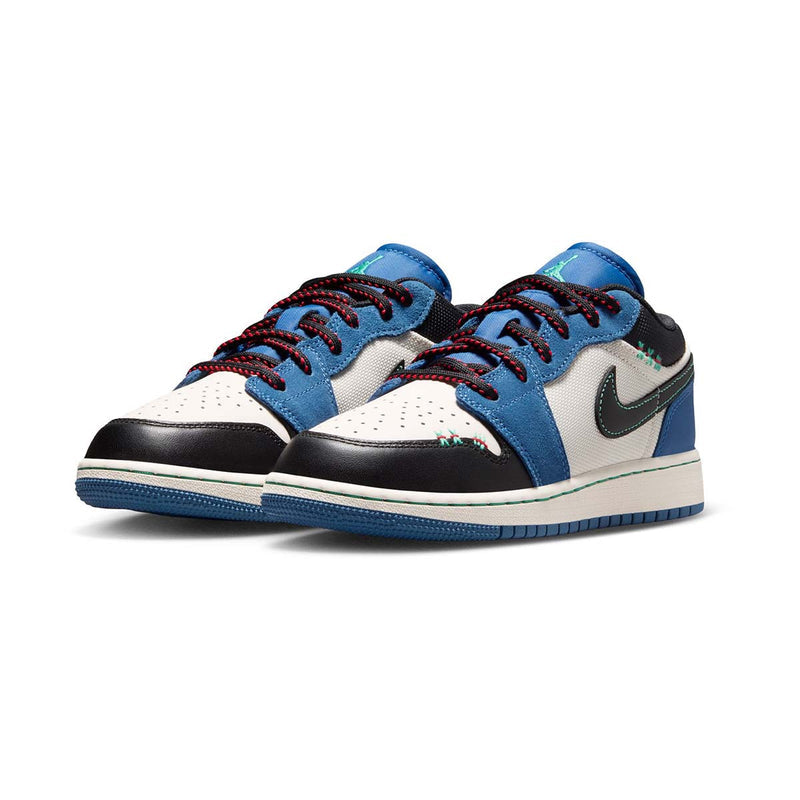 Air Jordan 1 Low SE 'True Blue Black' Big Kids' Shoes