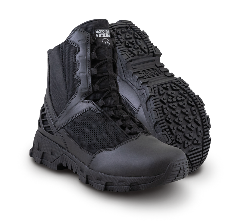 Photo of a pair of Original Swat® Alpha Freedom Hands Free 8 inch safety toe tactical boots