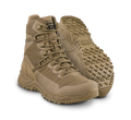 Original SWAT coyote tactical boots with a side zipper, featuring a non-marking rubber outsole.