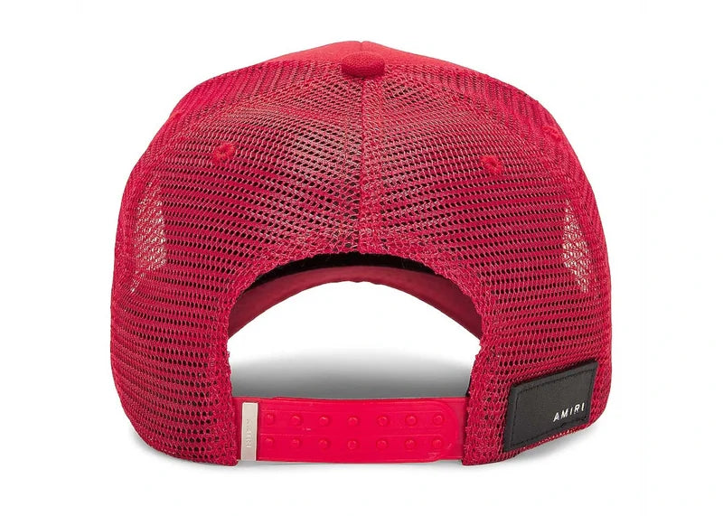 AMIRI Varsity Logo Trucker Cap Red