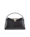 ANNALISE HANDLE BAG - DARK CACAO CROC-Handbags-Billini-Billini