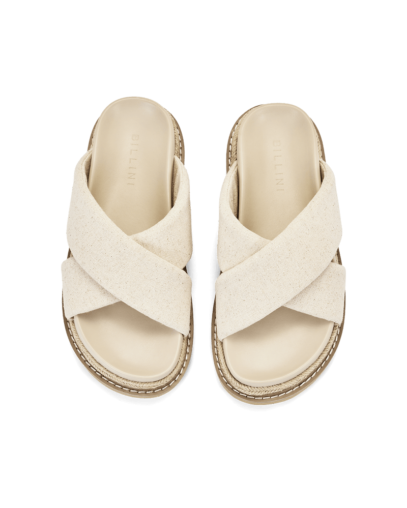 ARABEL - WHEAT LINEN-Sandals-Billini-Billini