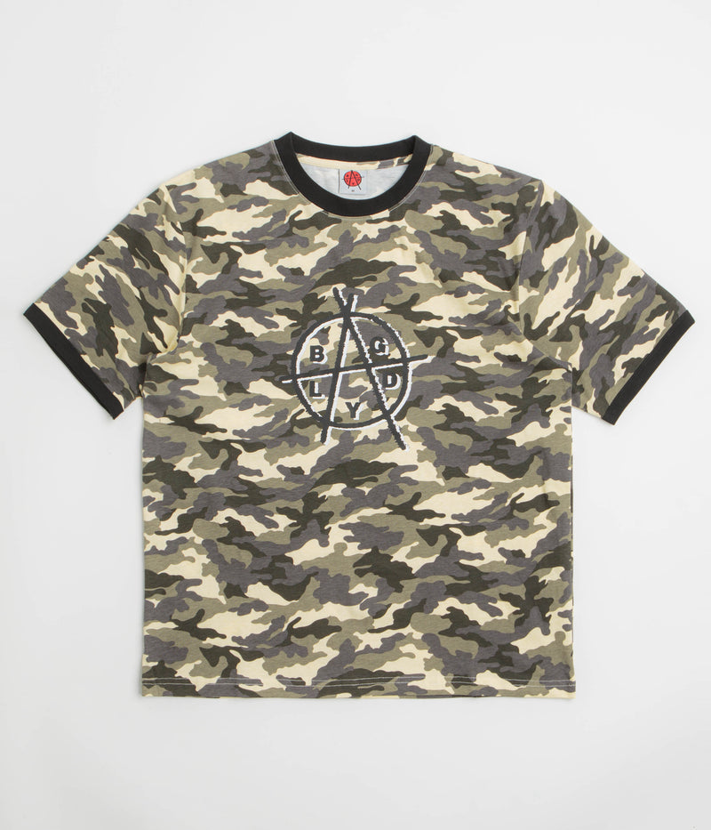 Baglady Bagarchy Ringer T-Shirt in Sand Camo