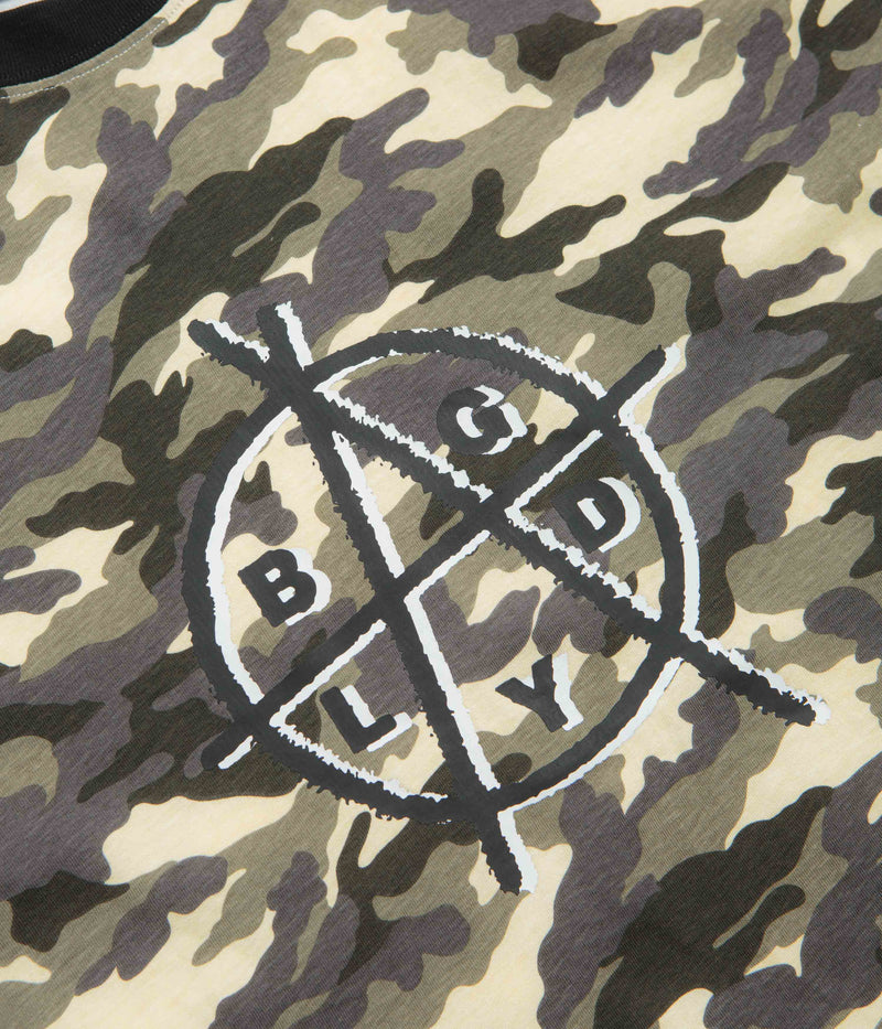Baglady Bagarchy Ringer T-Shirt in Sand Camo