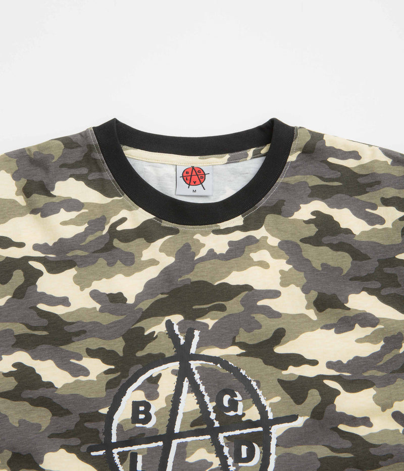 Baglady Bagarchy Ringer T-Shirt in Sand Camo
