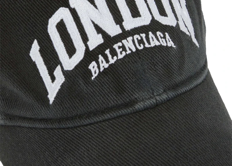 Balenciaga Cities London Cap Faded Black