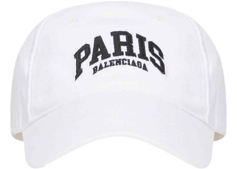 Balenciaga Mens Cities Paris Cap White