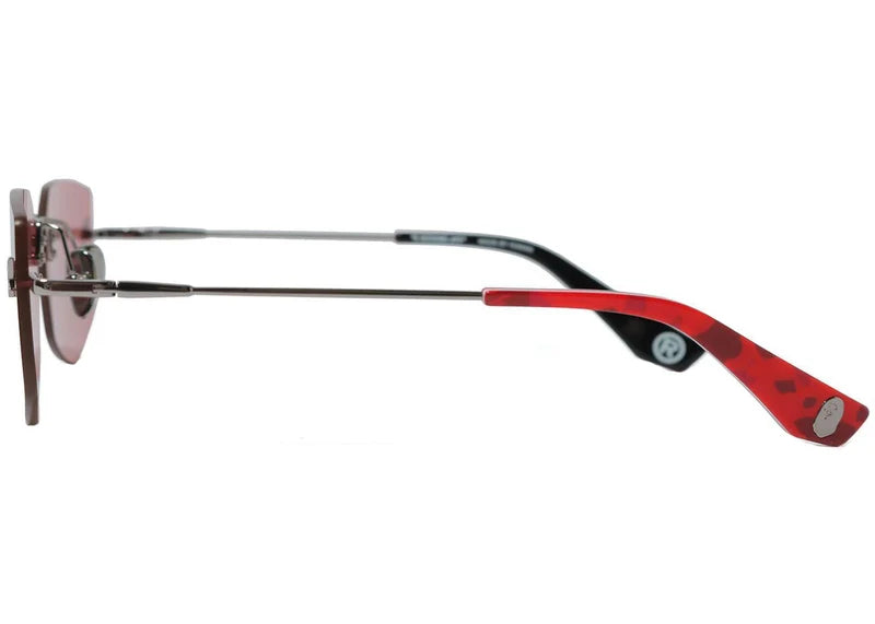 BAPE 10 Sunglasses Red
