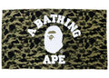 BAPE 1st Camo College Logo Beach Towel Green