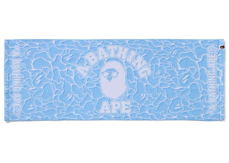 BAPE ABC Sea Surface Camo Beach Towel Blue