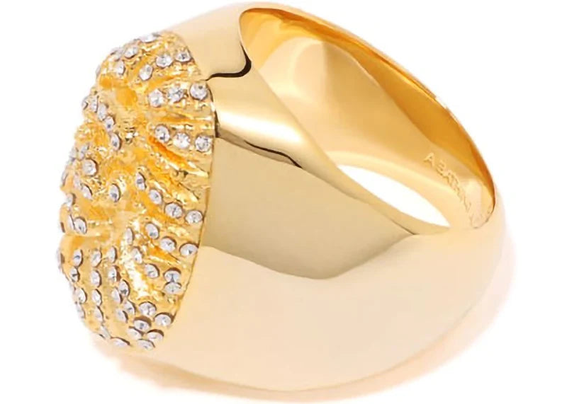 BAPE Ape Head Crystal Stone Ring (FW22) Gold
