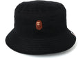 BAPE Ape Head Embroidery Bucket Hat Black