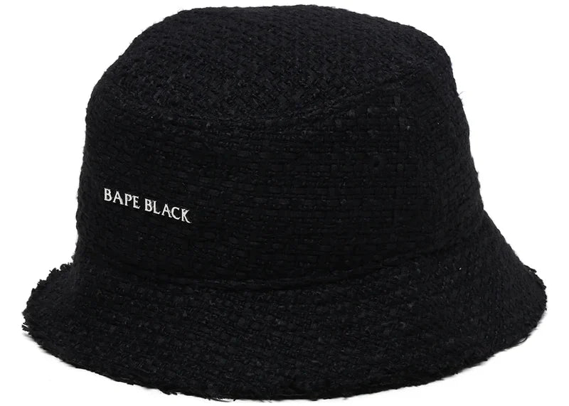 BAPE Black x New Era Logo Tweed Hat Black