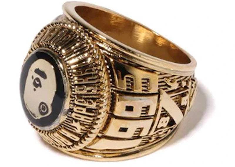 BAPE College Ring Gold
