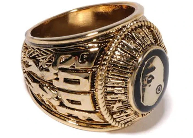 BAPE College Ring Gold