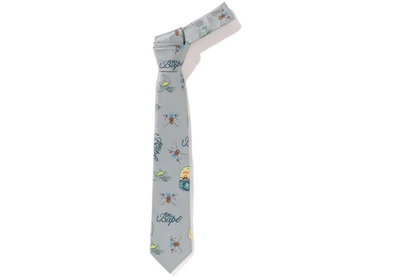 BAPE Mr Bathing Ape Tie Grey
