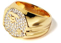 BAPE Rhinestone Ape Head Ring Gold