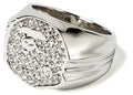 BAPE Rhinestone Ape Head Ring Silver