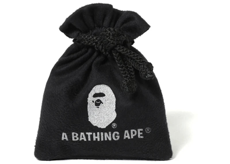 BAPE Rhinestone Ape Head Ring Silver